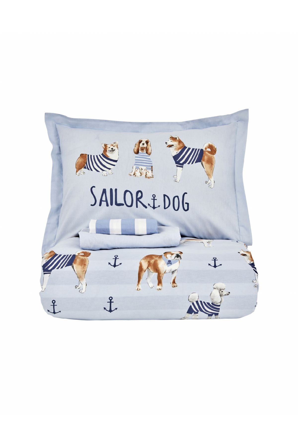 Young Sailor Dog Single Size Duvet Cover Set