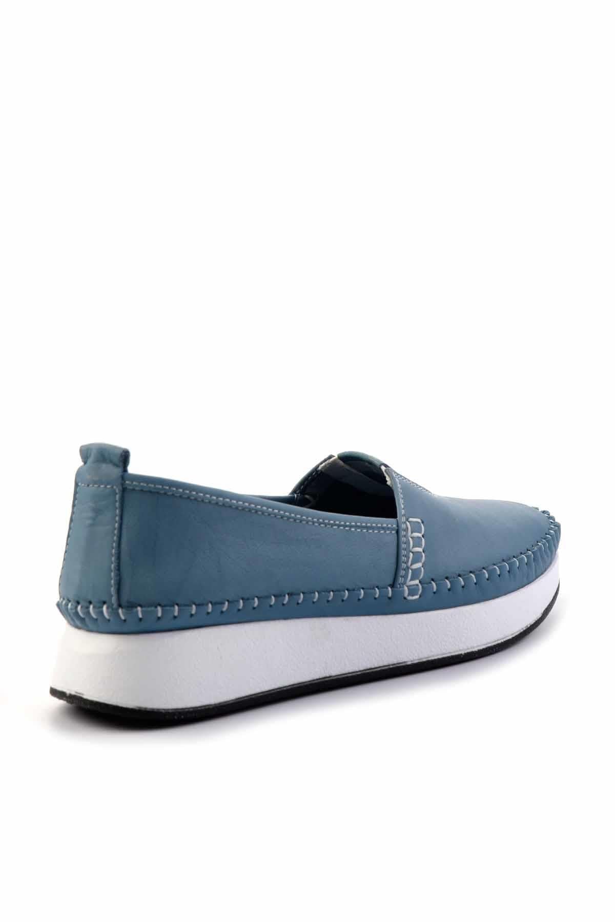 Jeans Blue Genuine Leather Women Casual Shoes K01908008503