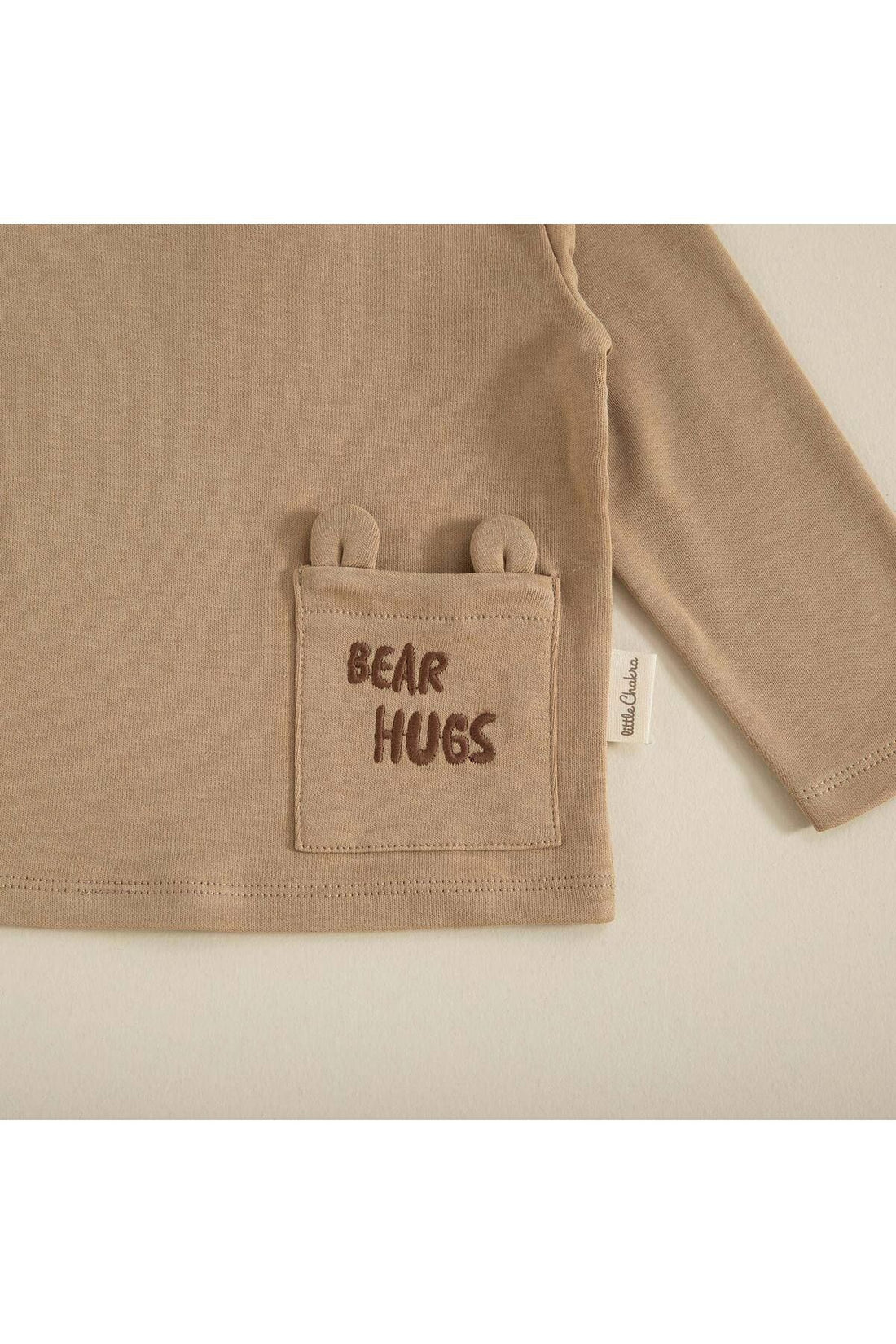 Baby Bear Pocket Printed Tshirt Brown