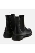 Black Women's Punched Flat Boots