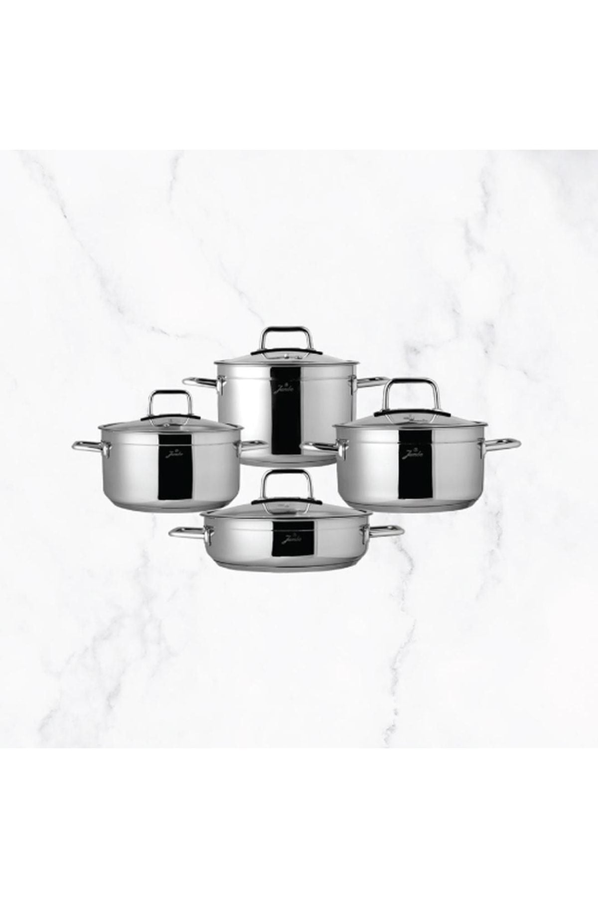 Modena 8 Piece Steel Cookware Set