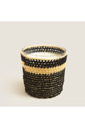 Boho Black&White Crochet Scented Candle 12x13 cm Black