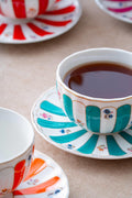 Marlowe Colored Tea Cup Set for 6 Persons - 220 ml