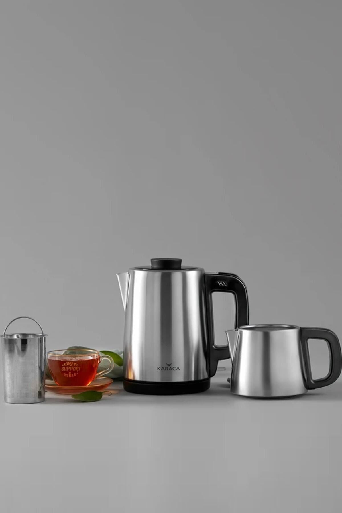 Tea Break 2 In 1 Steel Kettle Tea Maker Inox Black