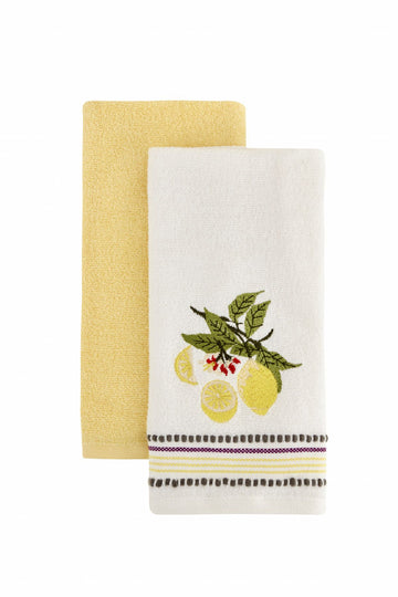 Lemon 100% Cotton 2 pieces Kitchen Towel 40x60 cm Yellow