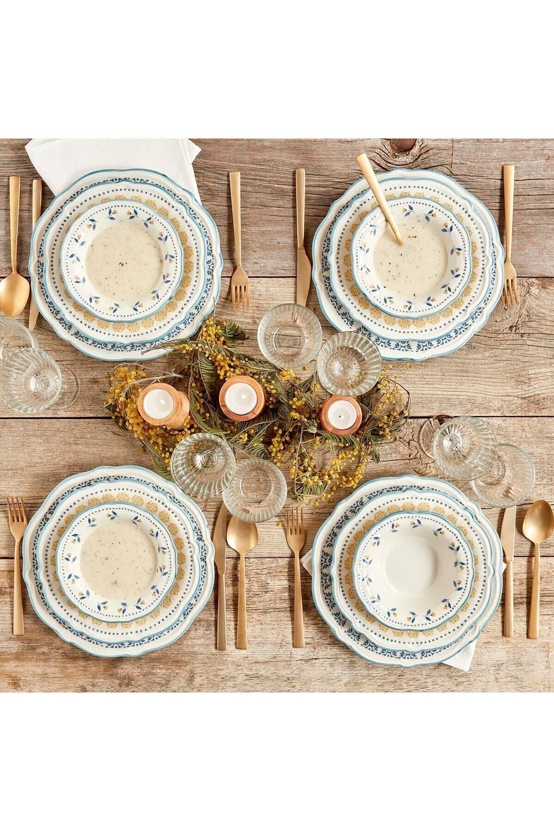 Bella Maison - Mabel Stoneware 48 Pieces 12 Seater Dinner Set Blue