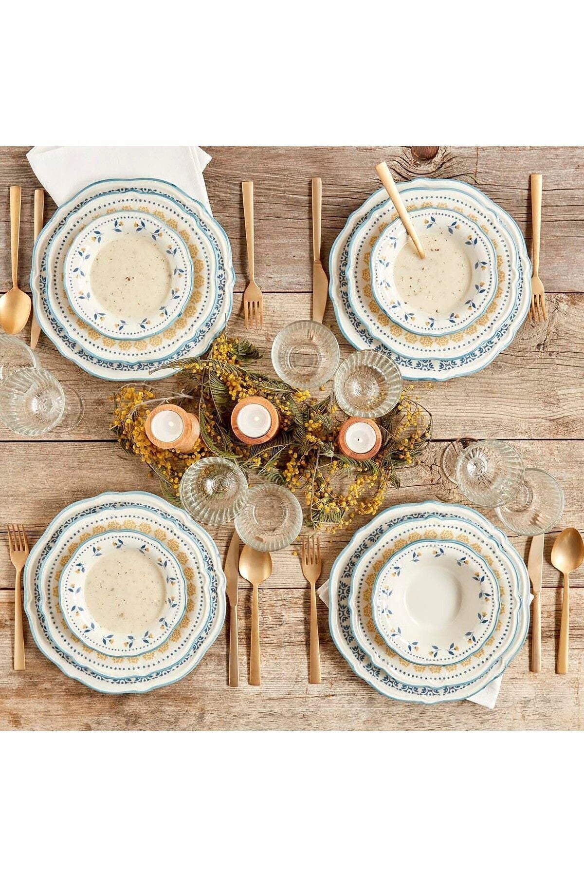 Bella Maison - Mabel Stoneware 48 Pieces 12 Seater Dinner Set Blue