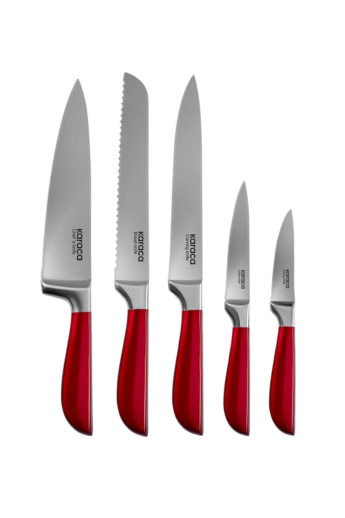 Flash Red 6 Piece Stand Knife Set