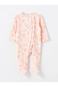 LCW baby Pink Printed Crew Neck Girl Baby Hospital Set