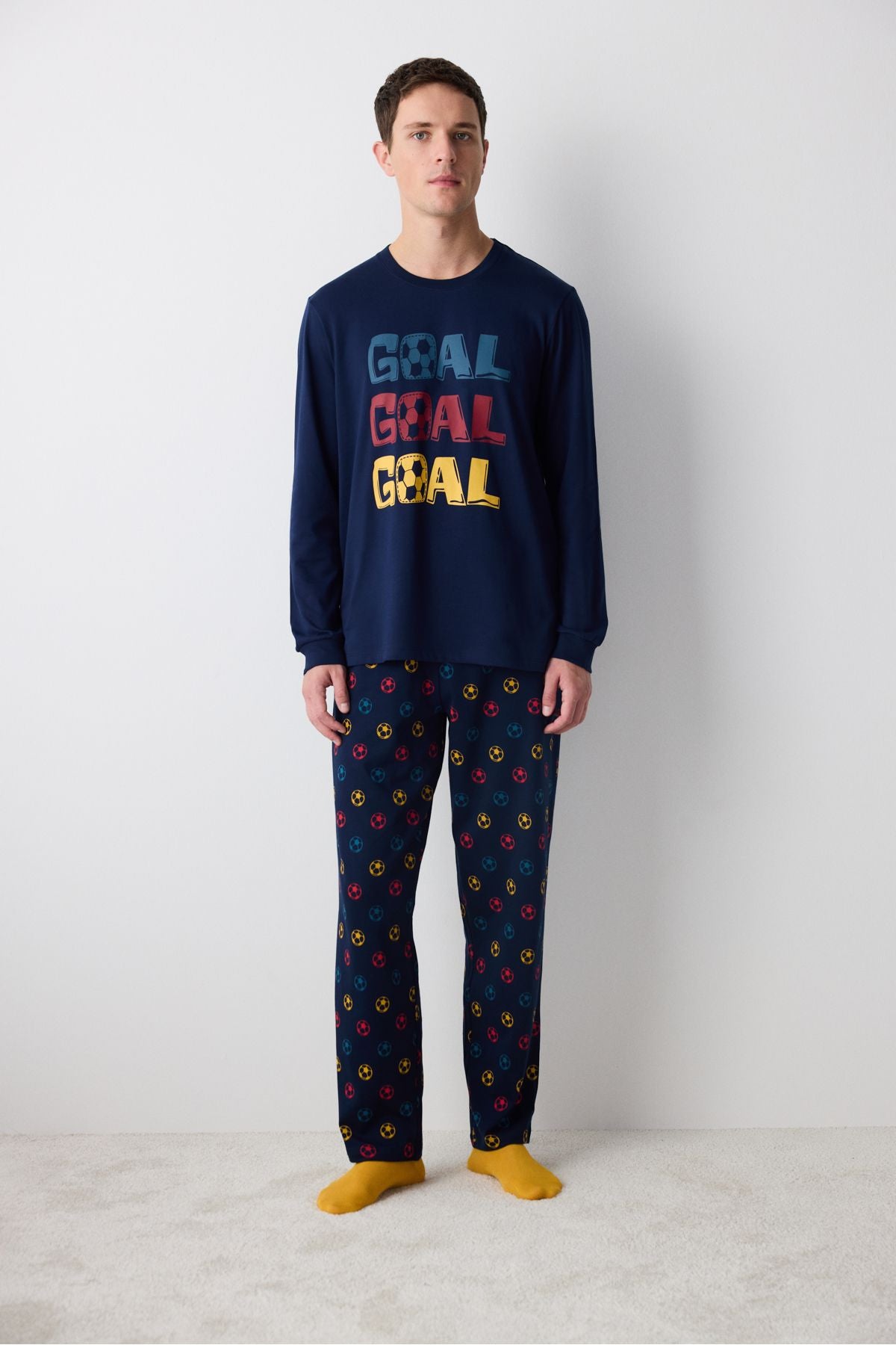 Goal Multi-Color Pants Pajama Set