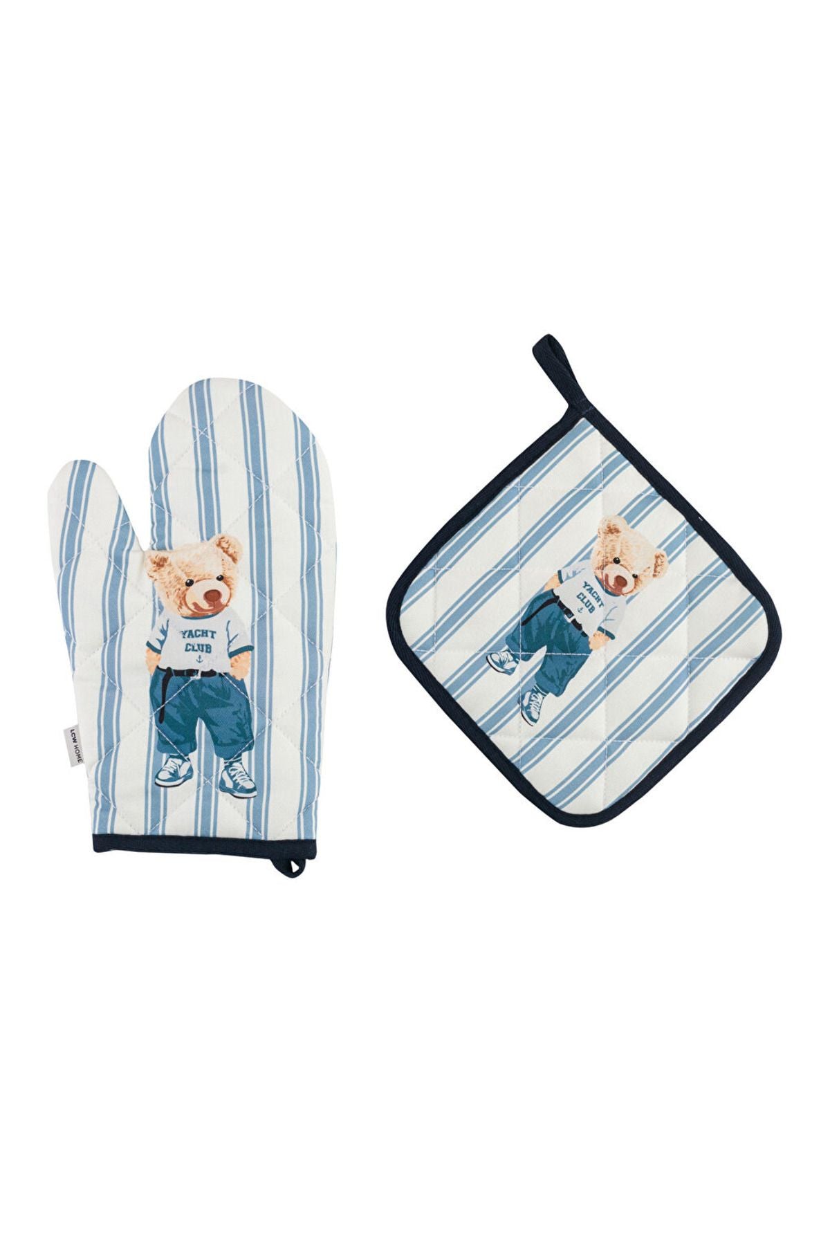 Mixed Bear Teddy Printed Oven Glove and Handle