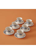 Bleu Blanc Set of 6 Coffee Cups Blue (90 cc)