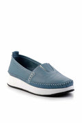 Jeans Blue Genuine Leather Women Casual Shoes K01908008503