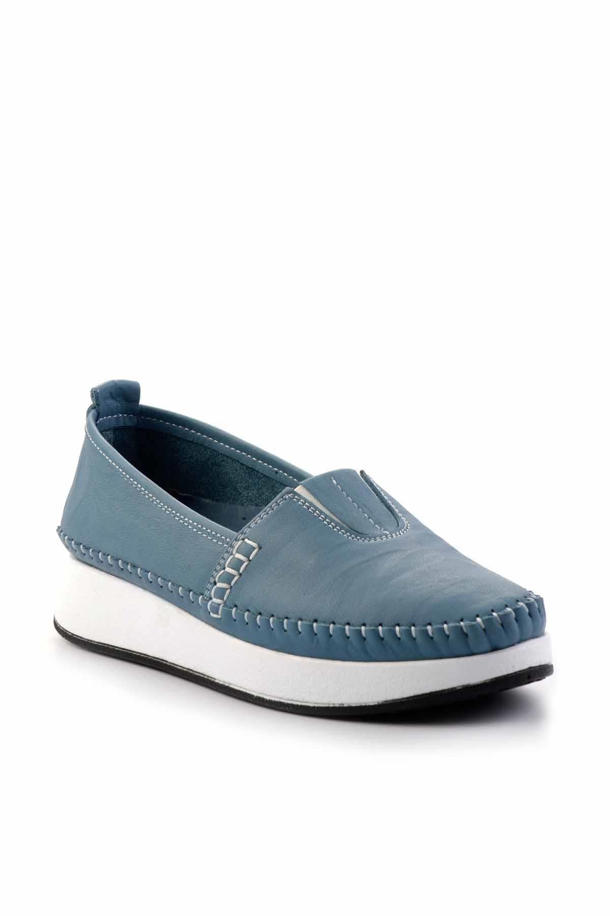 Jeans Blue Genuine Leather Women Casual Shoes K01908008503