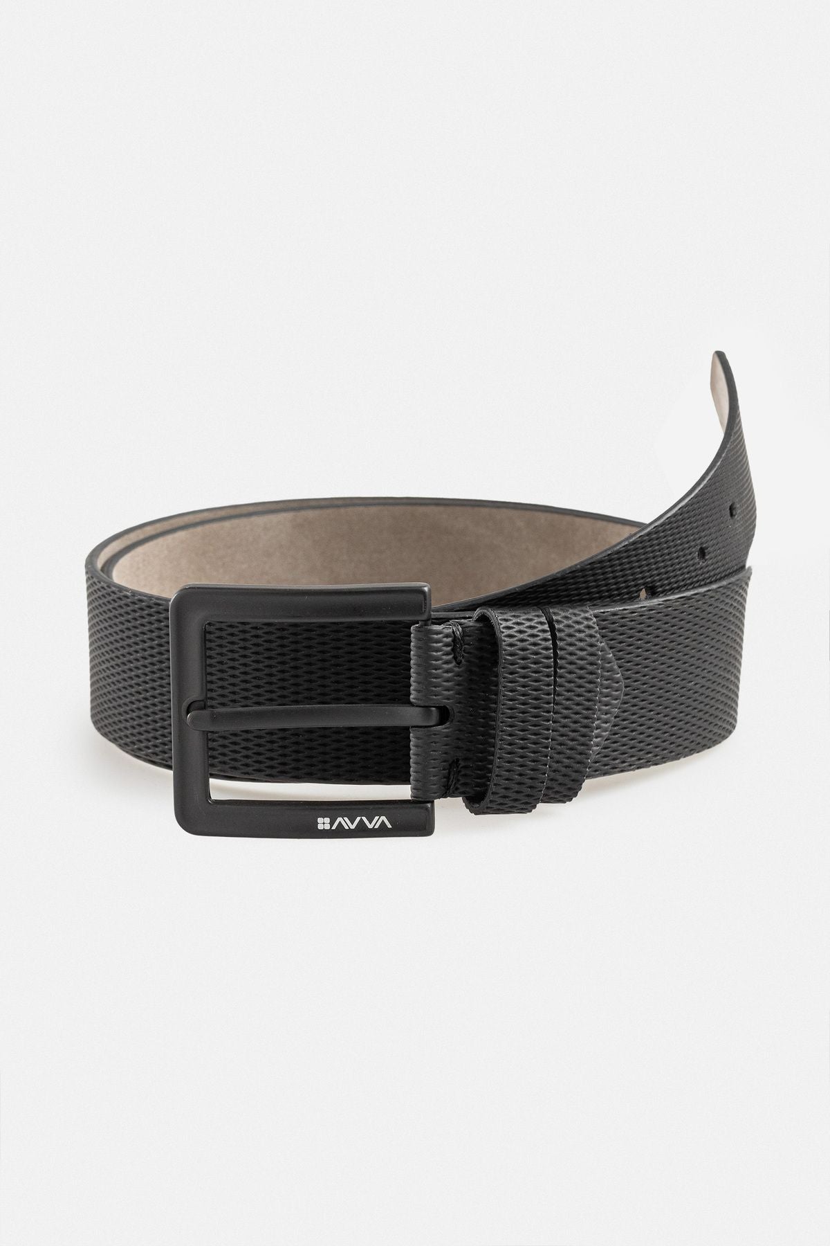 Men's Black Needle Pattern Belt A41y9306