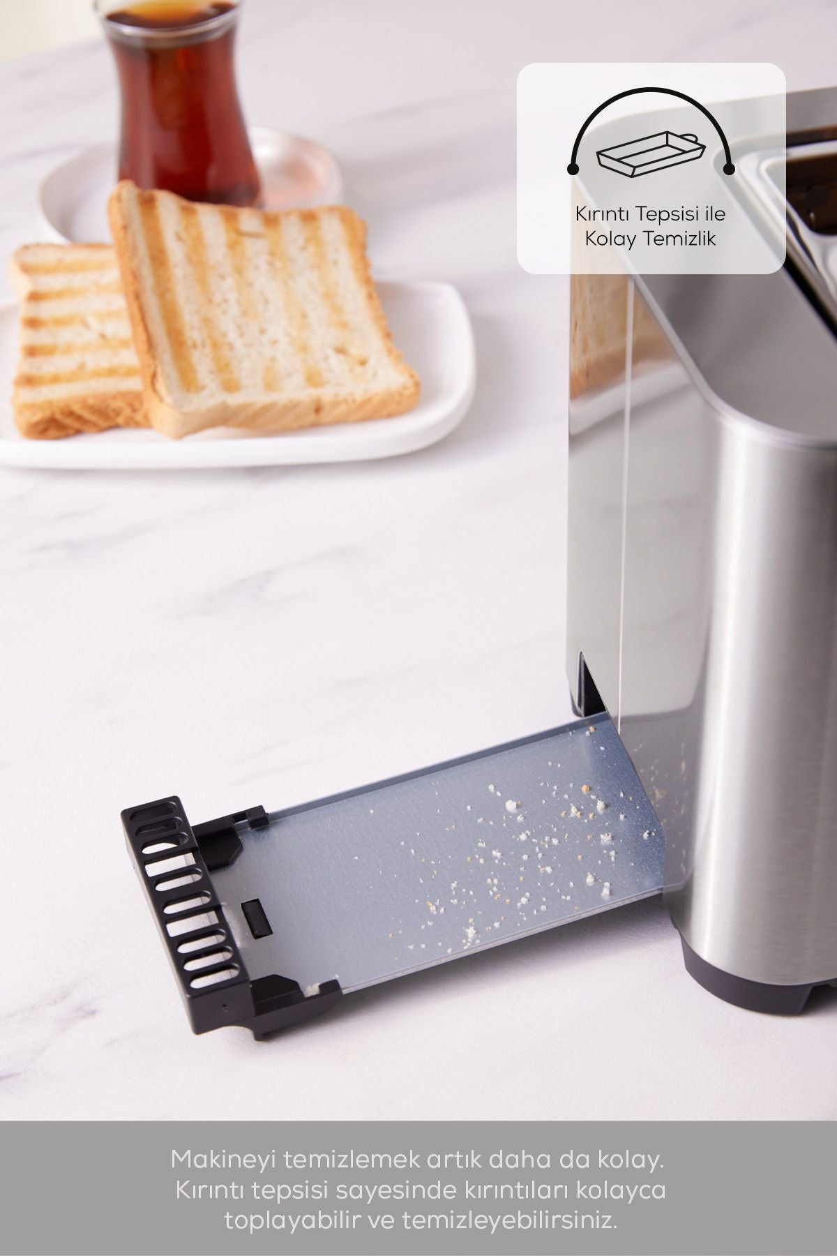 Inox Toaster with Digital Display