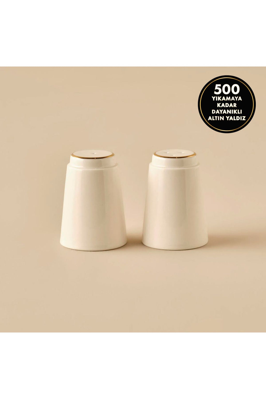 Opal Porcelain Salt-Pepper Holder Gold (7x5 cm)