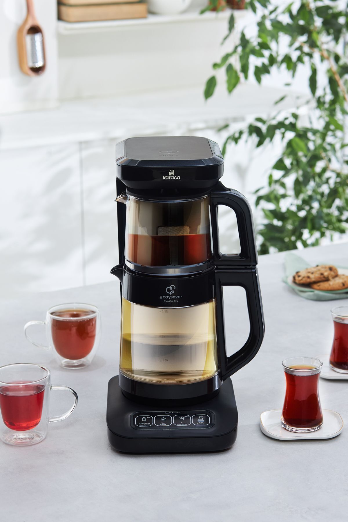 Robotea Pro 4 in 1 Talking Colored Glass Tea Maker Agate