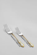 Adriana Gold Satin 12 Seater 84 Piece Box Fork Spoons Knife Set