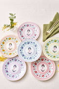 Frida Kahlo 6 Piece Porcelain Cake Set 19 Cm