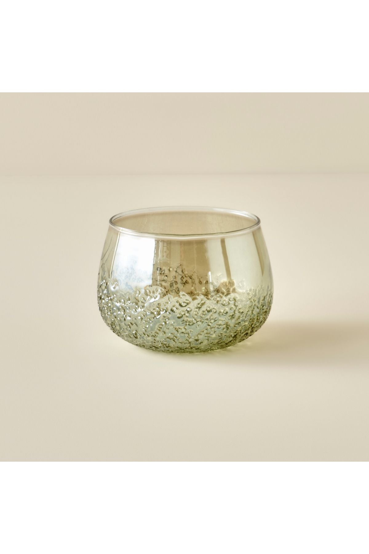 Shiny Candle Holder Green (11x11x8.5 cm)