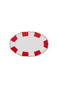 New Romantic Thick Striped Kayak Plate 20 cm Red