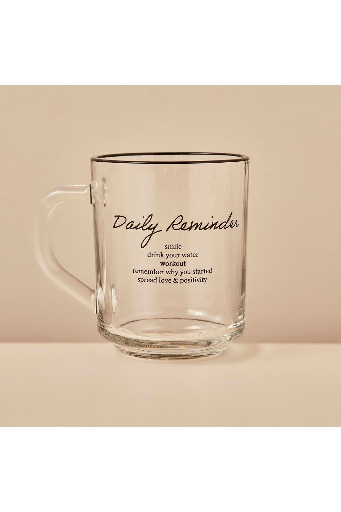 Daily Reminder Mug 4-Pack Black (250 cc)