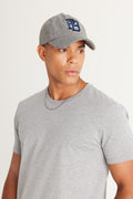 Men's Dark Grey Cotton Slim Fit Slim Fit Crew Neck Basic T-Shirt