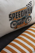 Young Speed Way 100% Cotton Single Size Fitted Duvet Cover Set