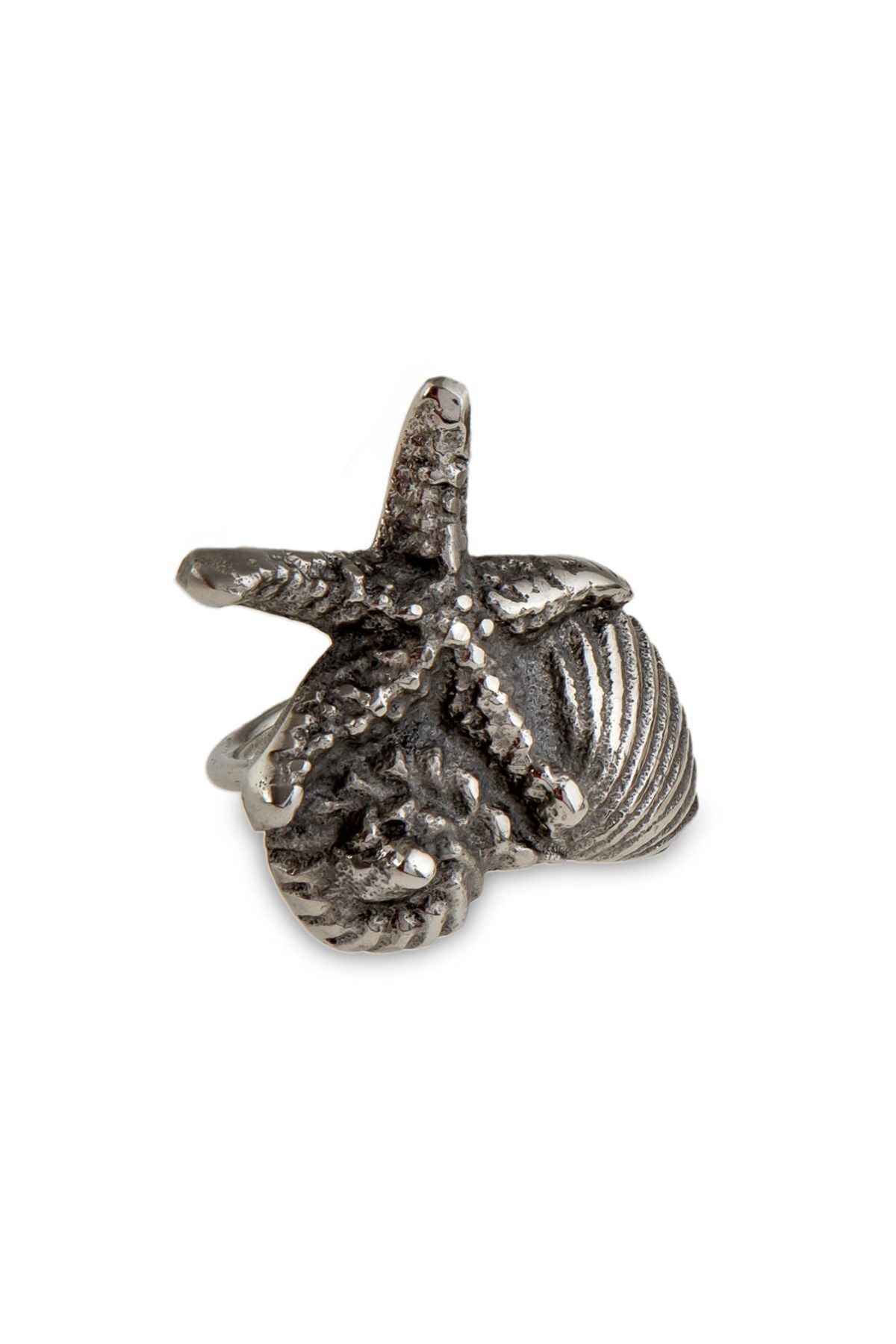 Deep Sea Starfish And Shell 4-Piece Napkin Ring