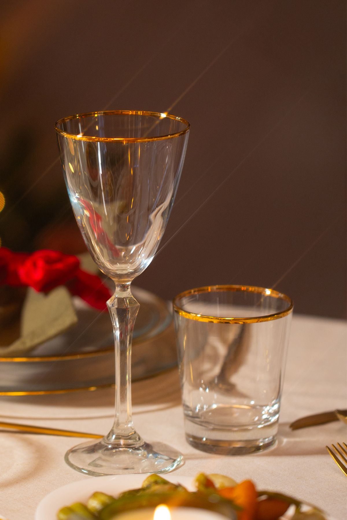 Pure Gold Gilt Set of 4 Water Glasses 255 Cc