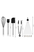 Cake 10 Piece Cake Serving Utensils Black