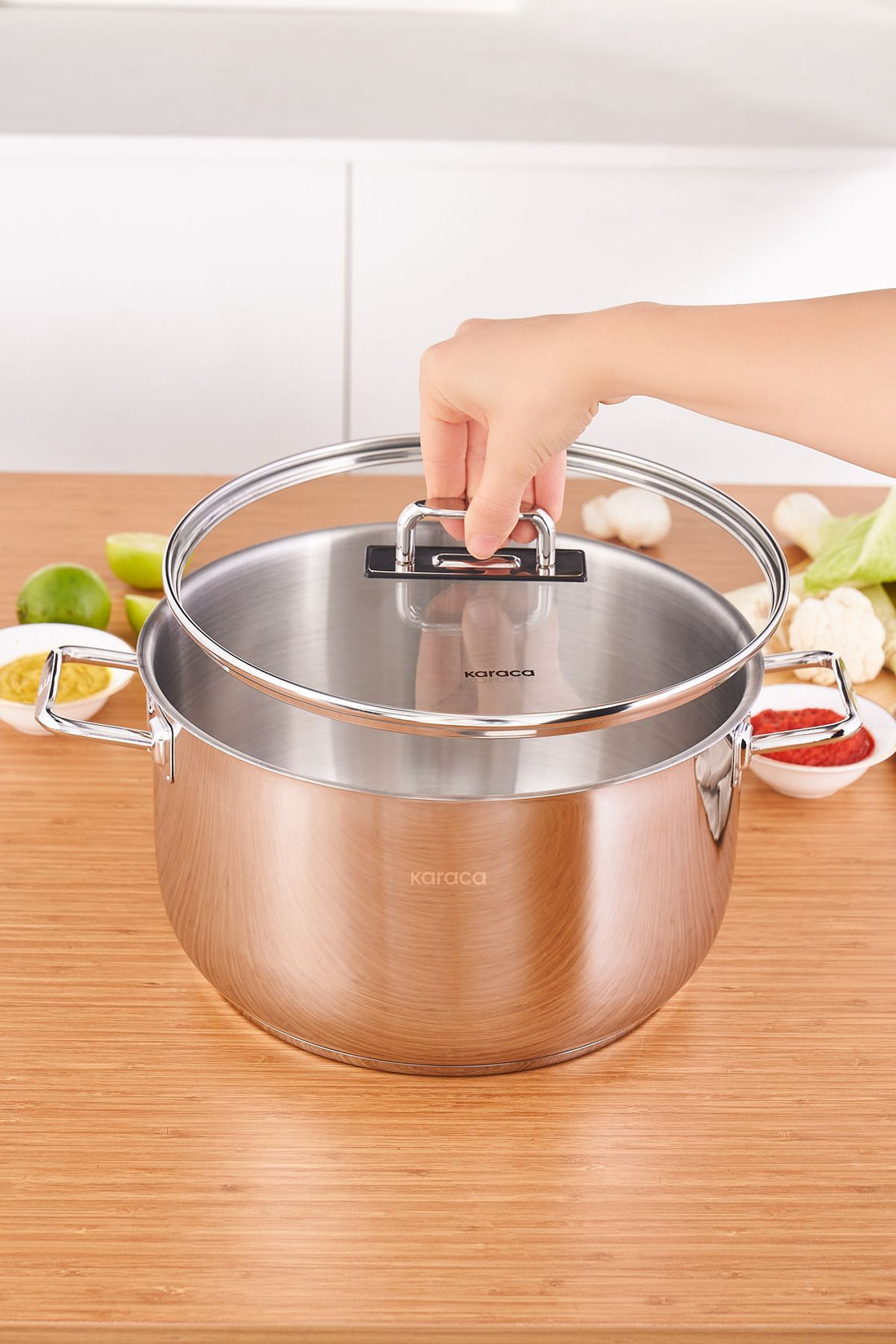 Grace Induction Base Steel Cookware 28 Cm 9.5 Lt