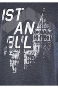 Istanbul Printed Grey T-shirt Slim Fit/Slim Fit 065003-17588