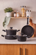 Laurel Biogranite V2 7 Piece Cookware Set Black