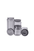 Navas 4-Piece Silicone Lid Jar/Storage Container Anthracite