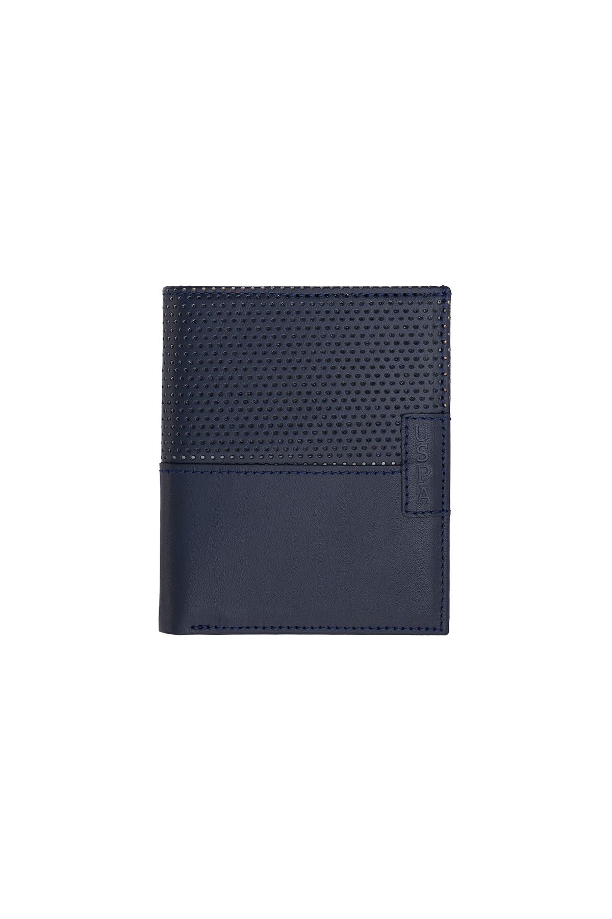 U.S. POLO ASSN. 24013-24014-24615 GENUINE LEATHER WALLET CARD HOLDER NAVY
