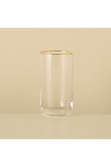 Premium Soft Drink Glass Set of 6 Gold (365 cc)