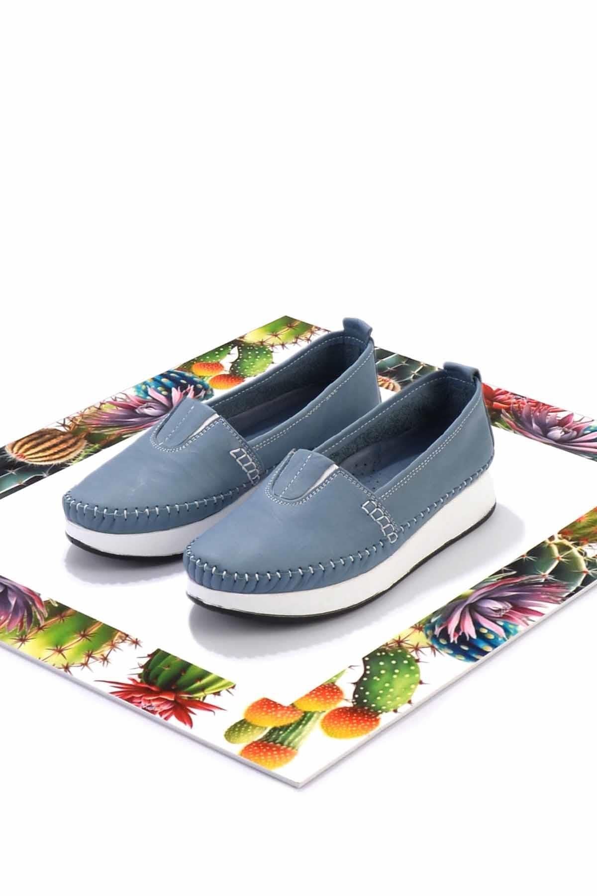 Jeans Blue Genuine Leather Women Casual Shoes K01908008503