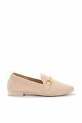Beige Knitwear Women's Loafer Shoes K01320302082