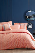 Pamena Ranforce Double Bed Linen Set - Salmon