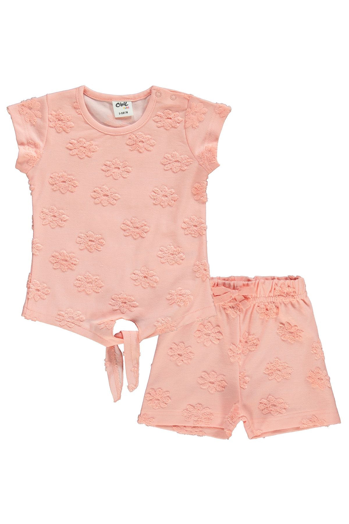 Baby Girl Shorts Set 6-18 Months Powder