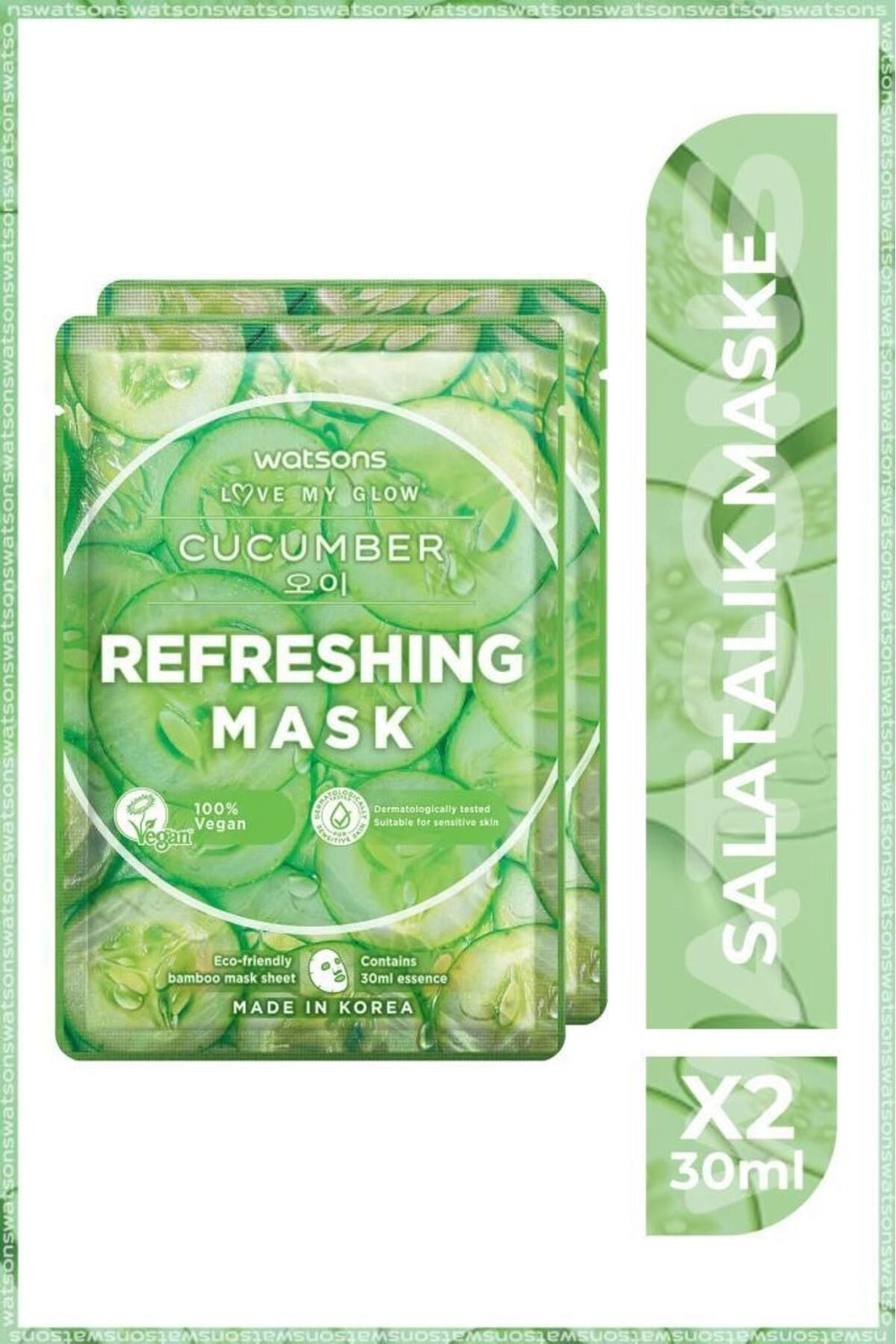 Fruity Mask Cucumber Refreshing Mask* 2 Pcs