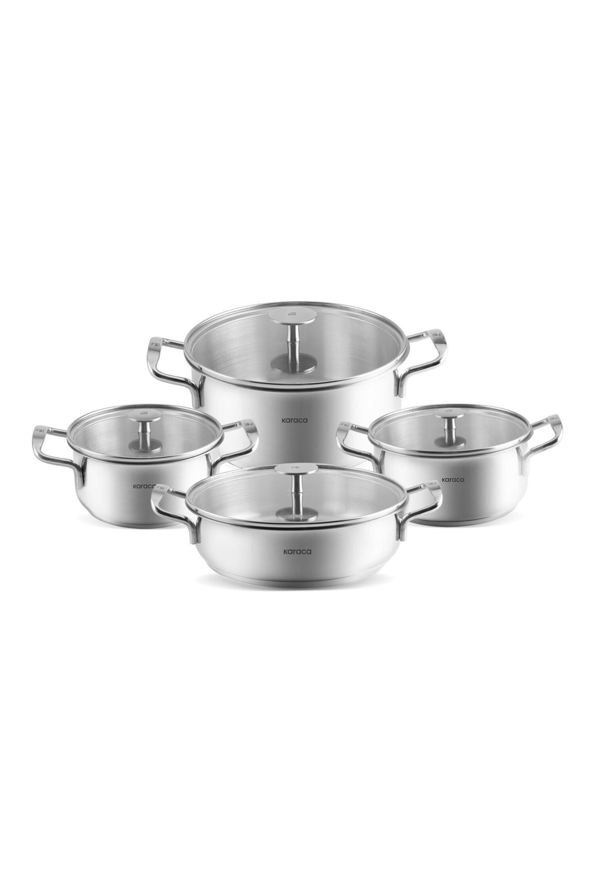 8 Piece Steel Cookware Set with Alaz Induction Base