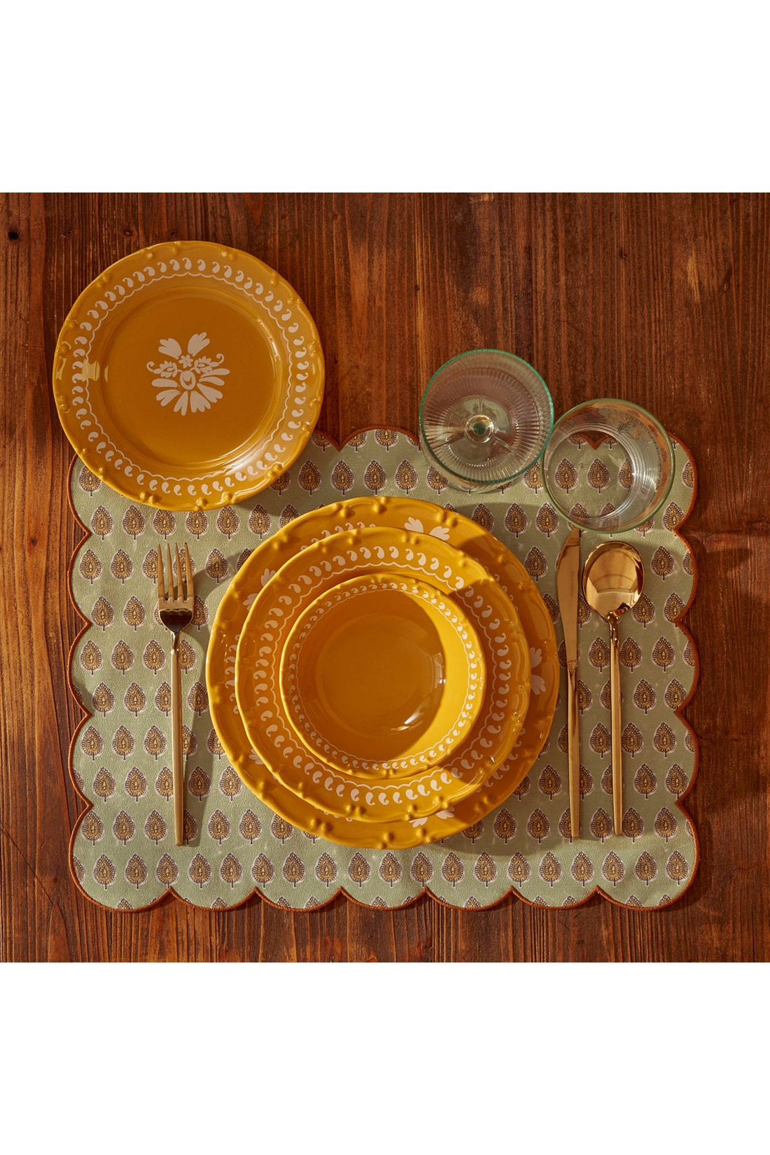 100% Cotton Indian Scallop Edge American Tableware (35x45 cm)