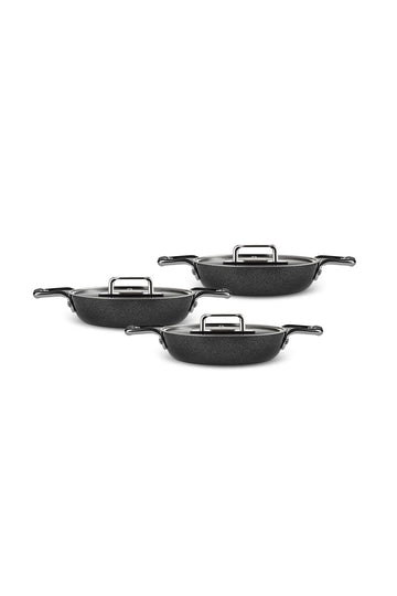 Swiss Crystal Mastermaid 6 Piece Sahan Set Shiny Black