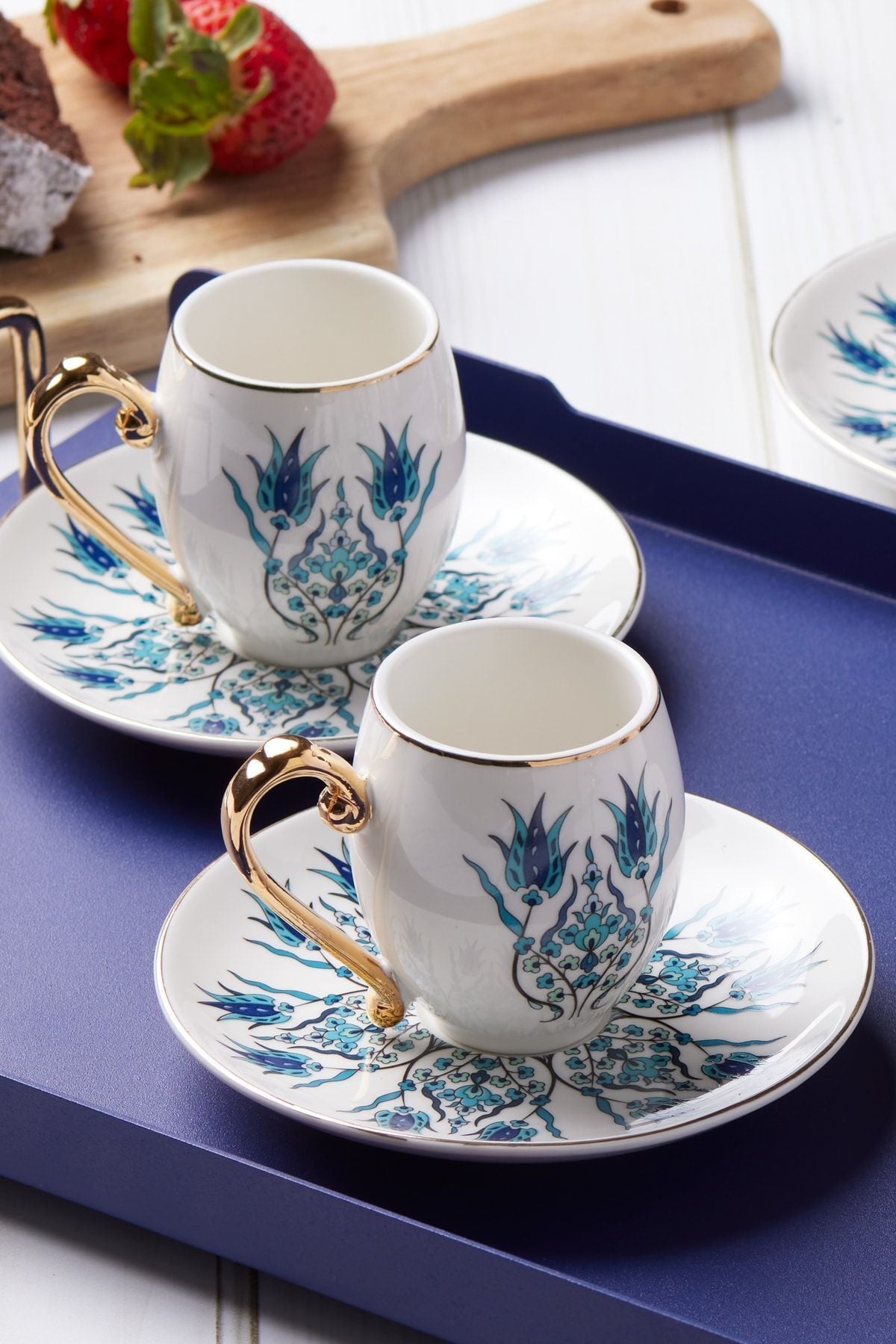 Iznik 6 Person Coffee Cup Set 80 ml