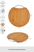 Owen Round Small Bamboo Cutting Board 25 Cm