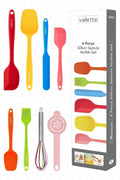 Drongo Heat Resistant Fireproof Non-stick Silicone Spatula Set 8 Pieces Mixed Color