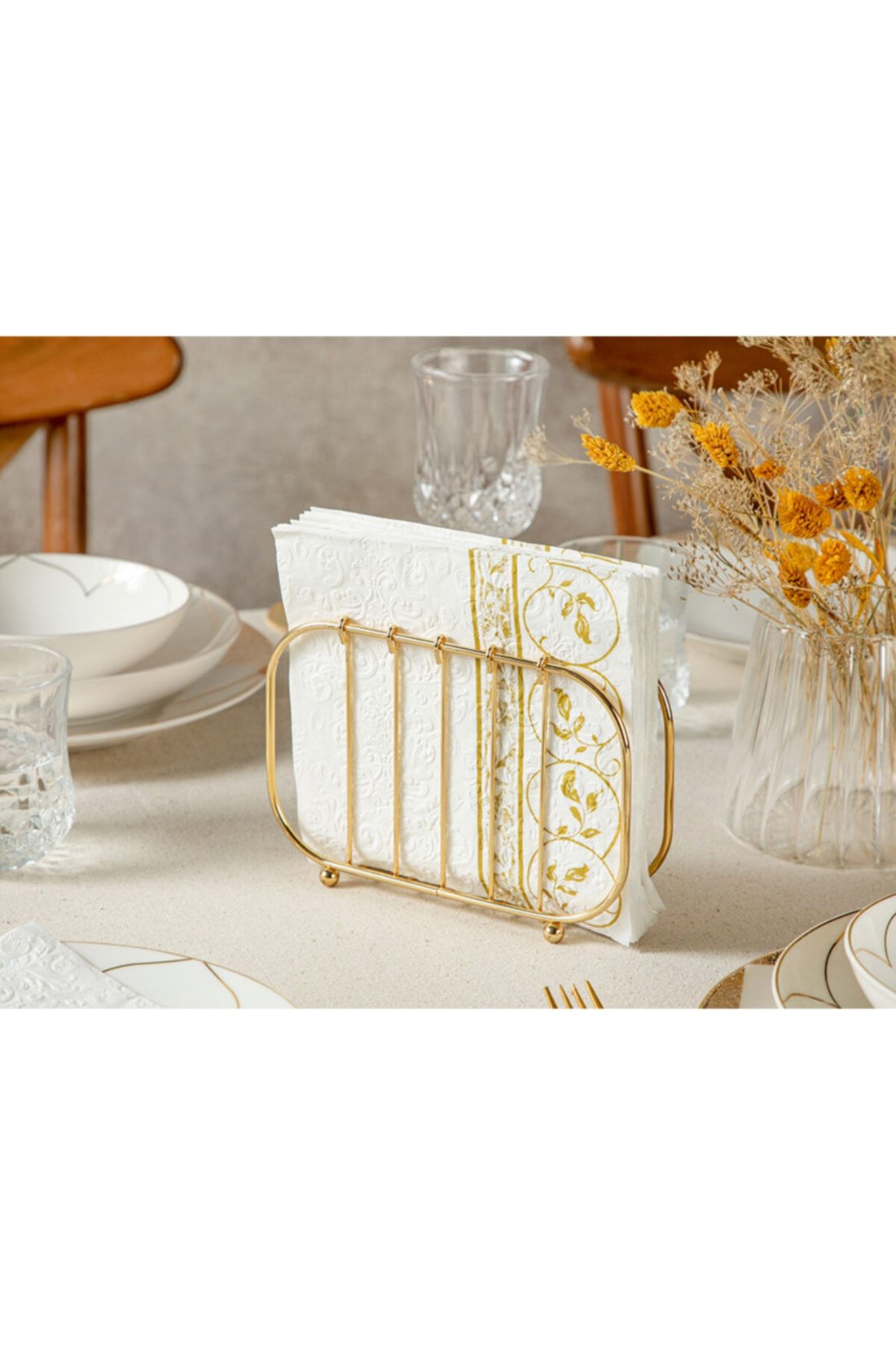 Gales Metal Napkin Holder 17x11 Cm Gold